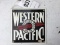 Western Pacific Feather River Route metal sign, approx. 8