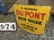 Du Pont double-sided metal automobile painting sign, approx. 36