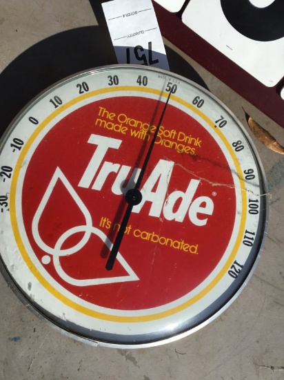 Thermometer round 12", TruAde orange drink