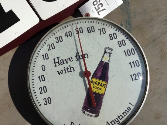 Thermometer round 12", NuGrape soda