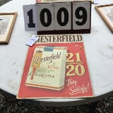 Chesterfield Cigarettes metal sign, stamped A-760, approx. 17 1/2