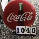 Coca-Cola round metal sign, approx. 36