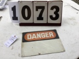 Danger metal sign, approx. 14