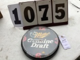 Miller Genuine Draft clock, battery-operated, approx. 12 1/2