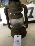 Stamped NIER FUERHAND #260 lantern, clear globe