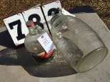 Glass jugs - 1 Coca-Cola jug, Gem Dandy Elec. Churn (no lid)