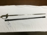 German dress sword w/ scabbard, total length sword 38 1/4