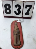 Coca-Cola stamped advertising thermometer, approx. 7