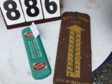 (1) Double Cola metal thermometer, approx. 17