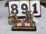 Pair of deer bookends and the 