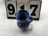 Cole blue pottery pitcher, dated 4/26/94, approx. 10