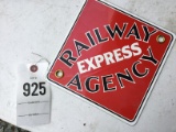 Express Railway Agency metal sign, approx. 8