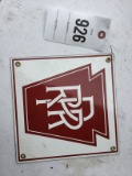 PRR Railroad metal sign, approx. 8