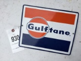 Gulftane metal sign, approx. 11 1/2