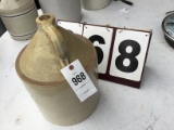 Pottery jug w/ cork, marked #4, approx. 15 1/2