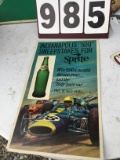 Indianapolis 500 Sprite posterboard stand-up display, approx. 27
