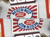 Beech-nut chewing tobacco metal sign, approx. 17 1/2