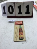 Royal Crown Cola metal thermometer, approx. 6