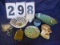 Box Lot--Kitchen Items, mushroom plate, oval bowl, pottery items, ceramic box, bottle, etc