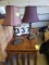 Pair of Lamps, candle stick design, decorative designer pieces w/shades