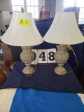 Pair of Designer Lamps, w/shades