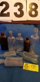 Group of Antique Collectible Vintage Medicine Bottles and packaging (great for display)