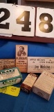 Group of Antique Collectible Vintage Medicine Bottles and packaging (great for display)