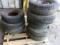 Pallet of misc tires and wheels