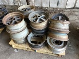 Pallet of misc tires and wheels