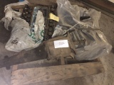 Pallet of engine block, heads, and transmission