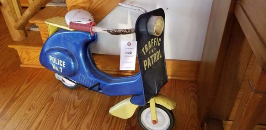 Child's Pedal Toy Traffic Patrol Police #7 (36"x21")