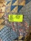 Antique Blue and Patterned XO Quilt, approx. twin size; Very Nice condition