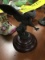 Bronze Highly Detailed Eagle Statue Figurine on Wooden Base; 7.5