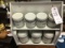 7 Piece Metal Enamel Canister and Spice Set with Rack; 16.5