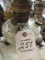 Antique Pressed Glass Aladdin Oil Lamp, 12.5