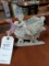 Antique Bisque China Cherub with Chariot, has been repaired
