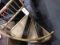 Vintage Rattan and Bamboo Stair Case Step Ladder, 42