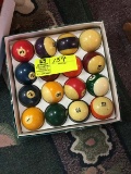 Set of Billiard Balls, in box