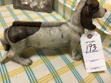Cast Iron Boot Scraper Hound Dog Figurine; 12
