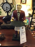 Standing Table Top Cast Iron Waiter Statue; 12