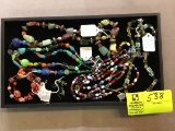 Lot of All Handcrafted Glass and Natural Stone Beaded Jewelry includes necklaces, bracelets