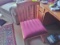 Oak Oversized Desk Chair, Upholstered Seat, 21