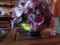 Asian Rose Medallion Centerpiece Bowl with Artificial Flowers; Bowl is 12