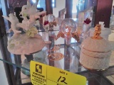 Grp. of Decorative Items includes Hummingbird Musical Figurine, Lenox Ring Box, & Asst. Glass Pieces