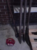 Group of Hand Tools, Post Hole Diggers, Axe and Bush axe