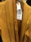 Vintage Ladies' Genuine Leather Yellow Gold Coat, Lined, with Matching Tie Sash