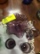 Lot of Vintage Purple Amethyst Glass; includes Glasses and Center Bowl
