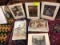 6 Piece Lot of Vintage Old Master Artist Pictures and Antique 1884 Philadelphia Inquirer Pictures