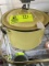 Vintage Yellow Enamel Cooking Pot with Lid