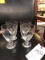 4 Signed Tiffany and Co. Crystal Water Glasses; 5